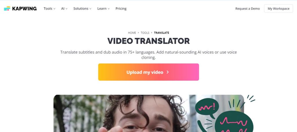 kapwing - best AI video translator - Review by Picturetranslate.com