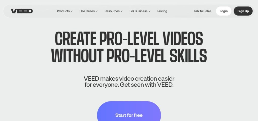 Veed io - best AI video translator - Review by Picturetranslate.com